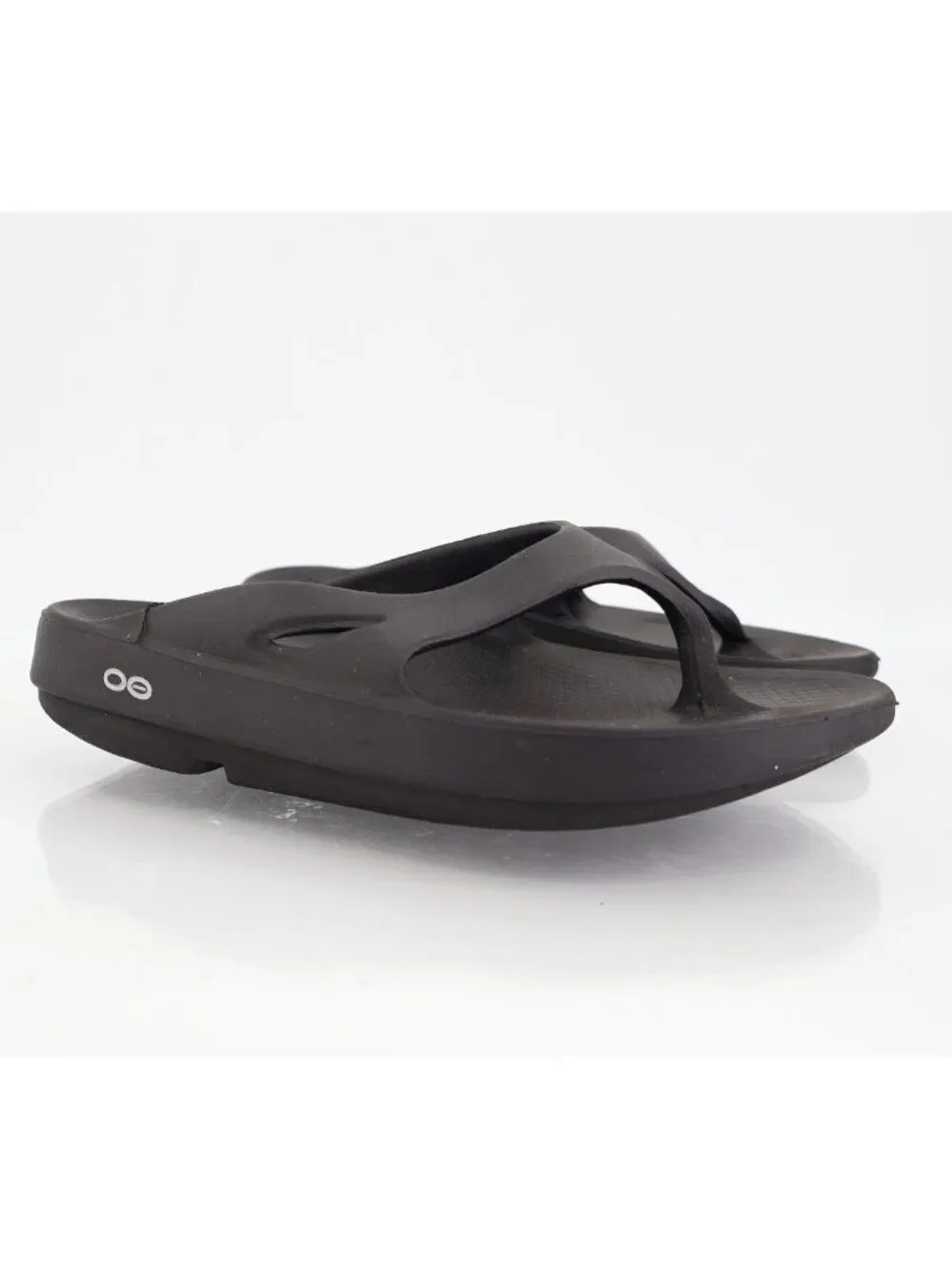 Oofos Womens OOriginal Sandal Size 8 Black Thong Slide Sport Recovery Shoe Comfy